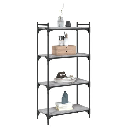 vidaXL Bookcase 4-Tier Grey Sonoma 60x30x120 cm Engineered Wood