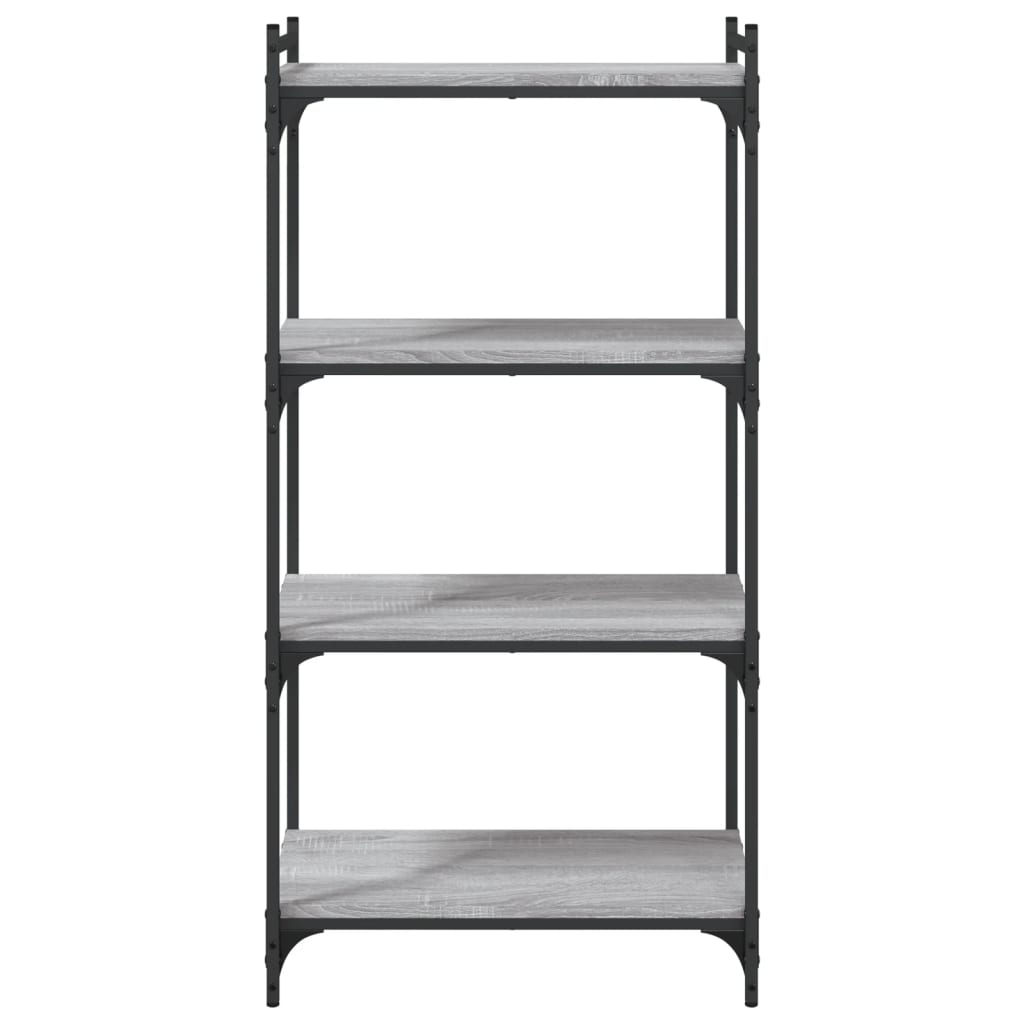 vidaXL Bookcase 4-Tier Grey Sonoma 60x30x120 cm Engineered Wood