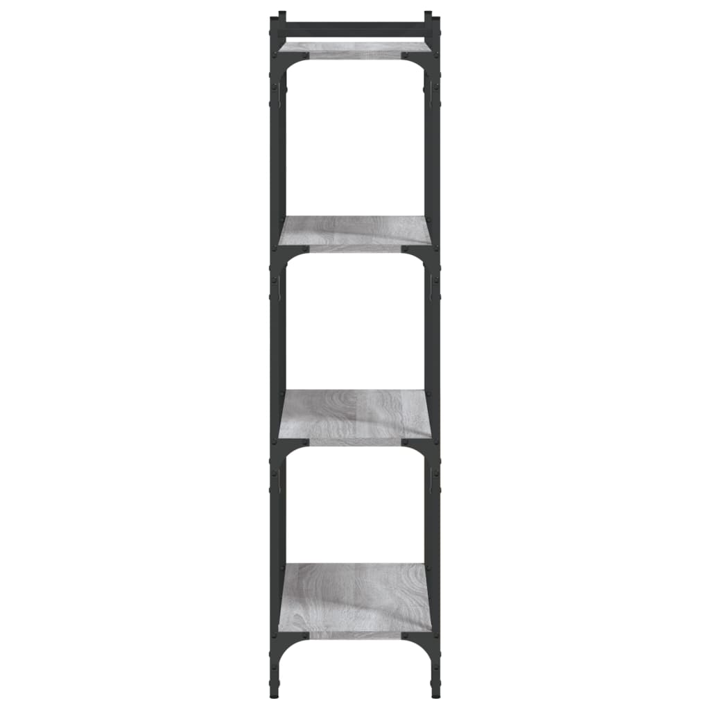 vidaXL Bookcase 4-Tier Grey Sonoma 60x30x120 cm Engineered Wood