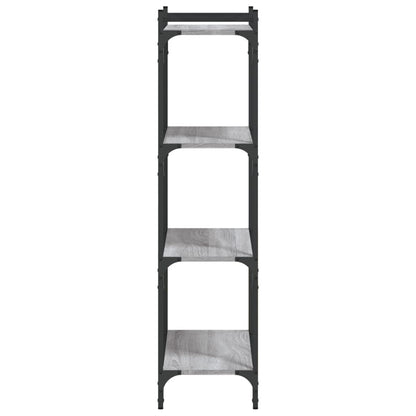 vidaXL Bookcase 4-Tier Grey Sonoma 60x30x120 cm Engineered Wood