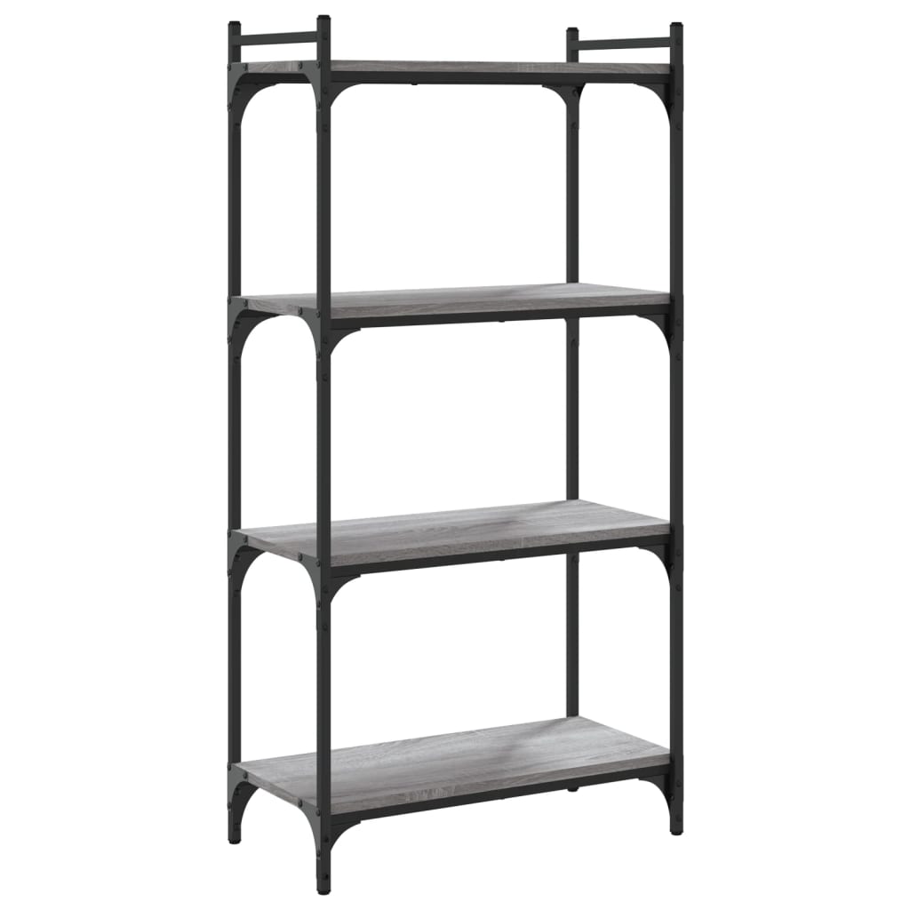 vidaXL Bookcase 4-Tier Grey Sonoma 60x30x120 cm Engineered Wood