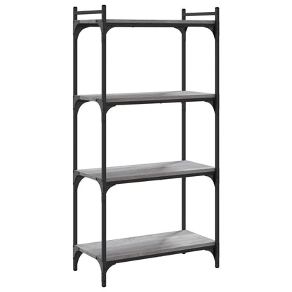 vidaXL Bookcase 4-Tier Grey Sonoma 60x30x120 cm Engineered Wood