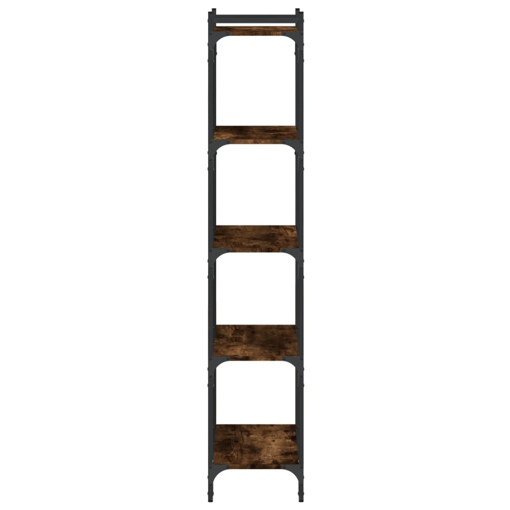 vidaXL Bookcase 5-Tier Smoked Oak 60x30x154 cm Engineered Wood