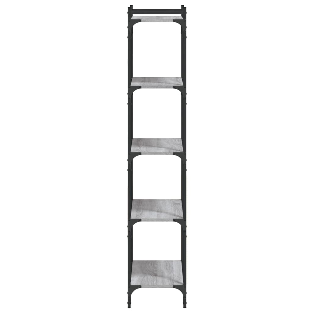 vidaXL Bookcase 5-Tier Grey Sonoma 60x30x154 cm Engineered Wood