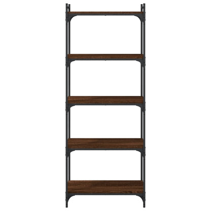 vidaXL Bookcase 5-Tier Brown Oak 60x30x154 cm Engineered Wood