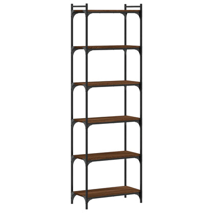 vidaXL Bookcase 6-Tier Brown Oak 60x30x188 cm Engineered Wood