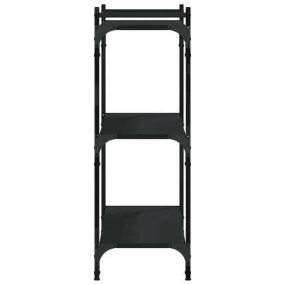 vidaXL Bookcase 3-Tier Black 80x30x86 cm Engineered Wood