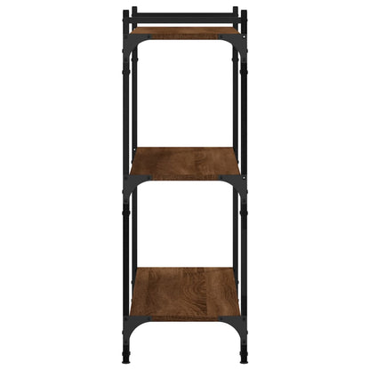 vidaXL Bookcase 3-Tier Brown Oak 80x30x86 cm Engineered Wood