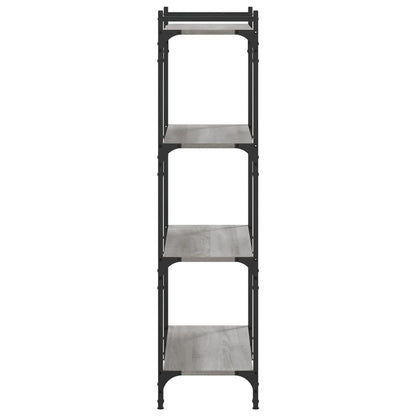 vidaXL Bookcase 4-Tier Grey Sonoma 80x30x120 cm Engineered Wood
