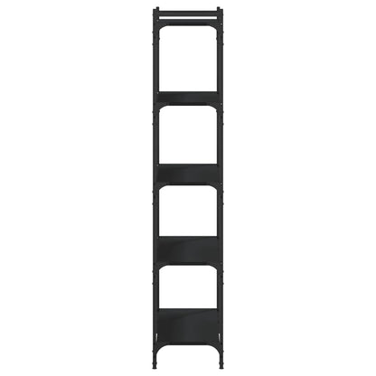 vidaXL Bookcase 5-Tier Black 80x30x154 cm Engineered Wood