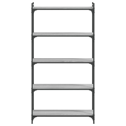 vidaXL Bookcase 5-Tier Grey Sonoma 80x30x154 cm Engineered Wood