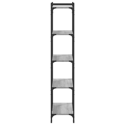 vidaXL Bookcase 5-Tier Grey Sonoma 80x30x154 cm Engineered Wood