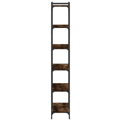 vidaXL Bookcase 6-Tier Smoked Oak 80x30x188 cm Engineered Wood