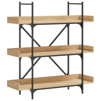 vidaXL Bookcase 3-Tier Sonoma Oak 100x33x108.5 cm Engineered Wood