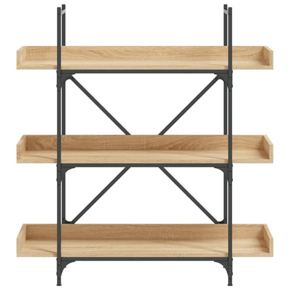 vidaXL Bookcase 3-Tier Sonoma Oak 100x33x108.5 cm Engineered Wood