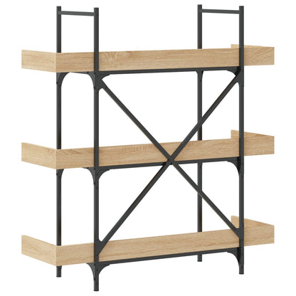 vidaXL Bookcase 3-Tier Sonoma Oak 100x33x108.5 cm Engineered Wood