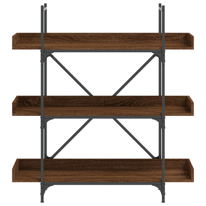 vidaXL Bookcase 3-Tier Brown Oak 100x33x108.5 cm Engineered Wood