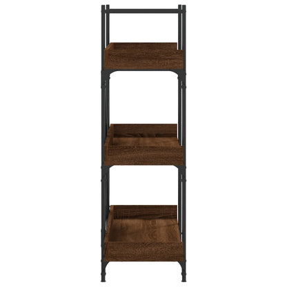 vidaXL Bookcase 3-Tier Brown Oak 100x33x108.5 cm Engineered Wood