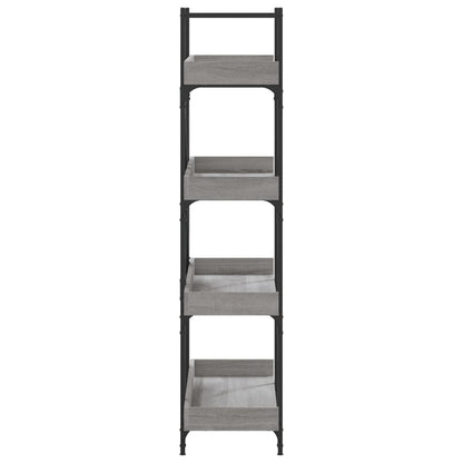 vidaXL Bookcase 4-Tier Grey Sonoma 100x33x145.5 cm Engineered Wood