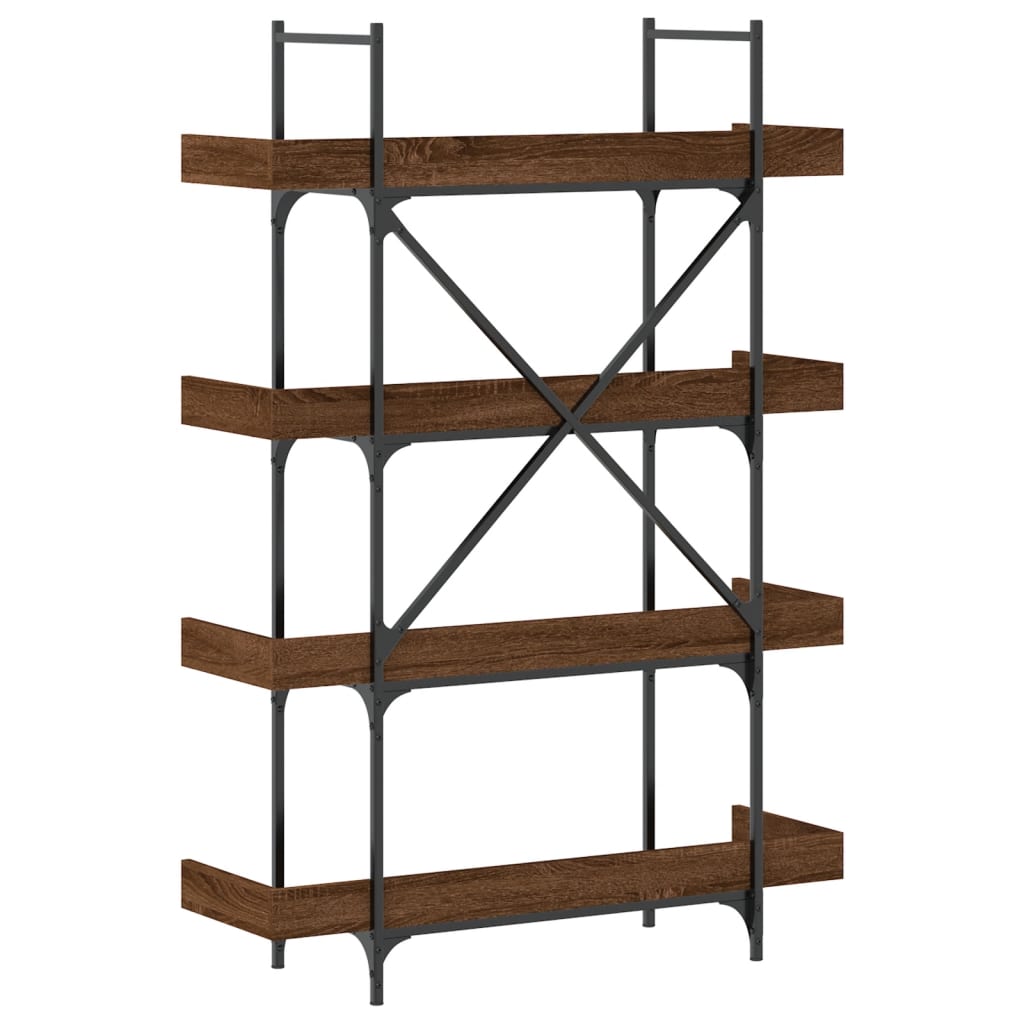 vidaXL Bookcase 4-Tier Brown Oak 100x33x145.5 cm Engineered Wood