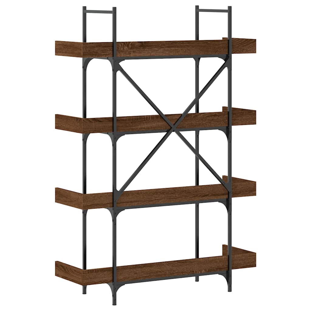 vidaXL Bookcase 4-Tier Brown Oak 100x33x145.5 cm Engineered Wood
