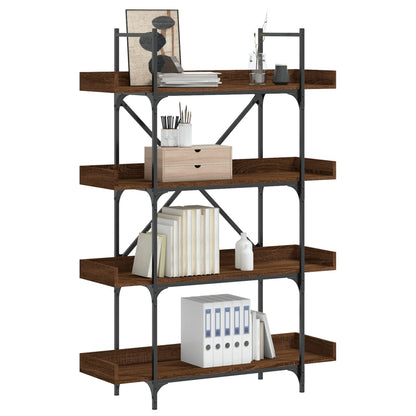 vidaXL Bookcase 4-Tier Brown Oak 100x33x145.5 cm Engineered Wood