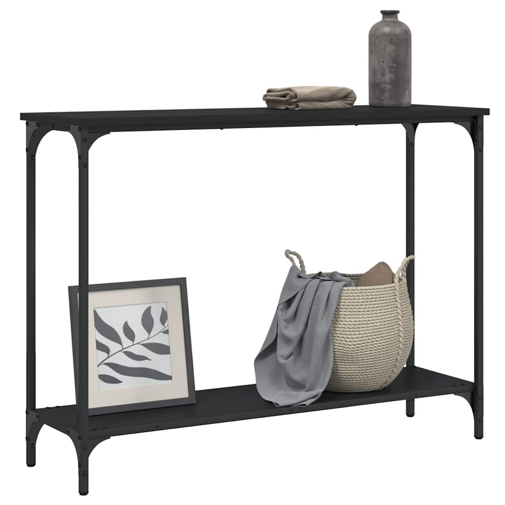 vidaXL Console Table Black 101x30,5x75 cm Engineered Wood