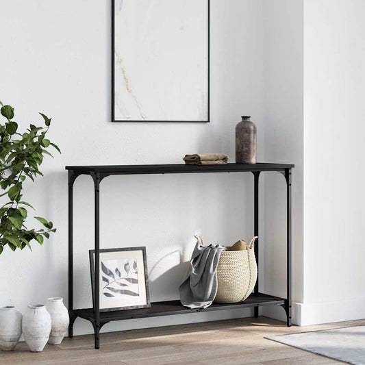 vidaXL Console Table Black 101x30,5x75 cm Engineered Wood