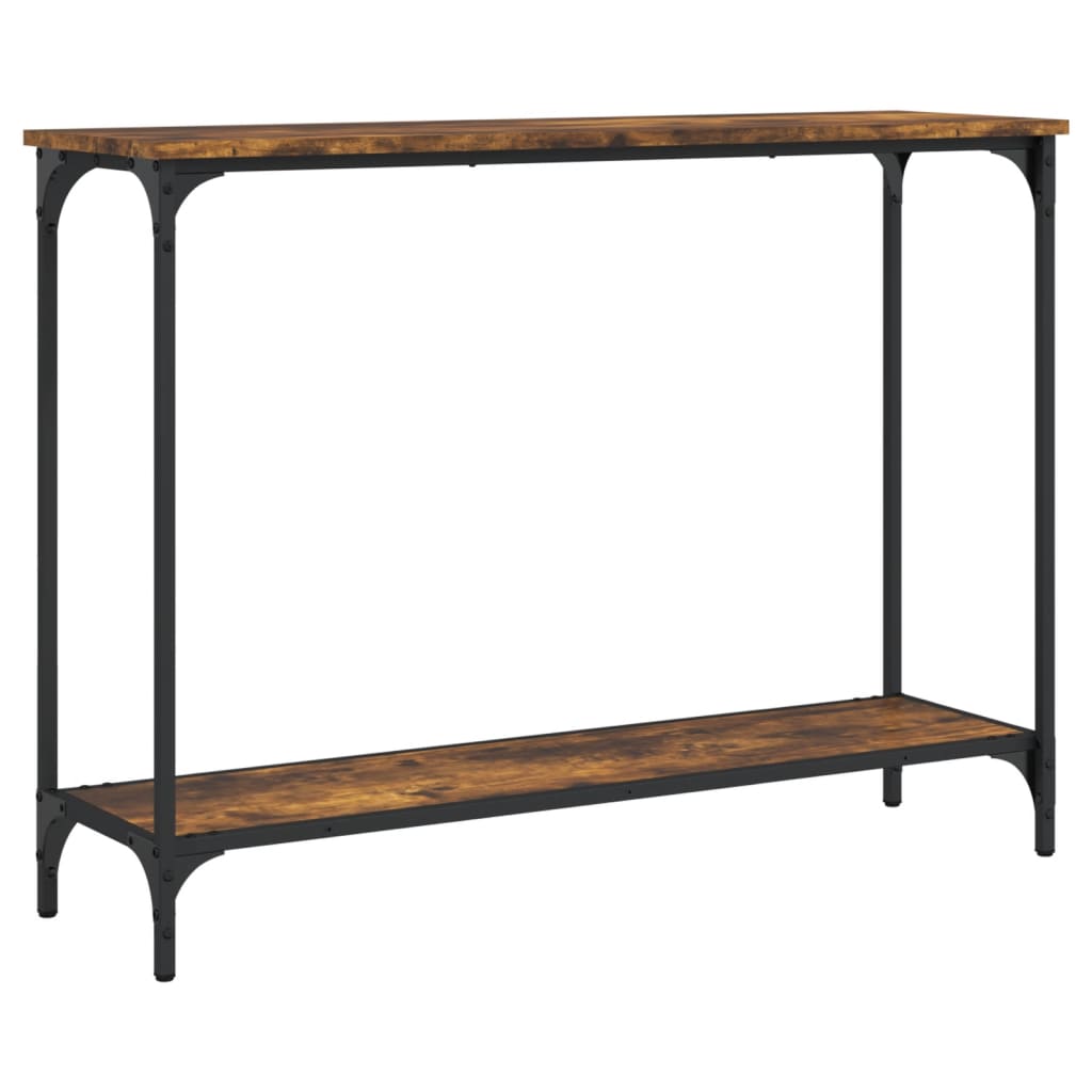 vidaXL Console Table Smoked Oak 101x30.5x75 cm Engineered Wood