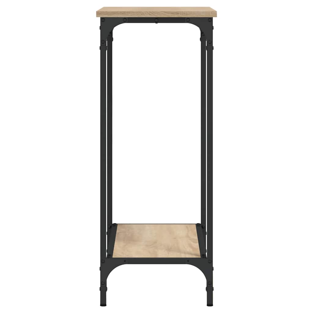 vidaXL Console Table | Sonoma Oak | Engineered Wood and Metal | Medium