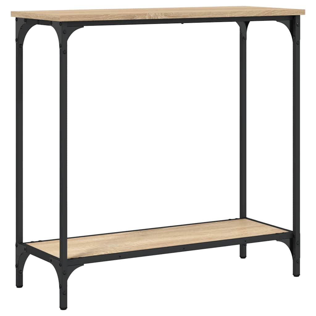 vidaXL Console Table | Sonoma Oak | Engineered Wood and Metal | Medium