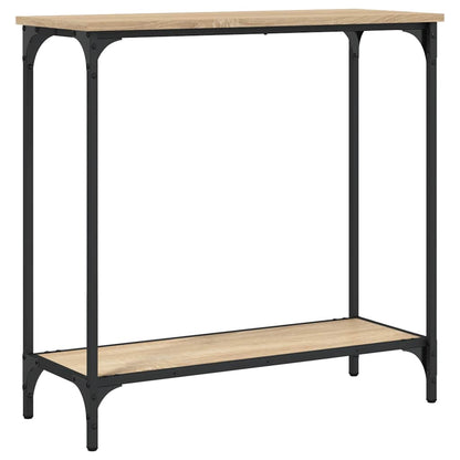 vidaXL Console Table | Sonoma Oak | Engineered Wood and Metal | Medium