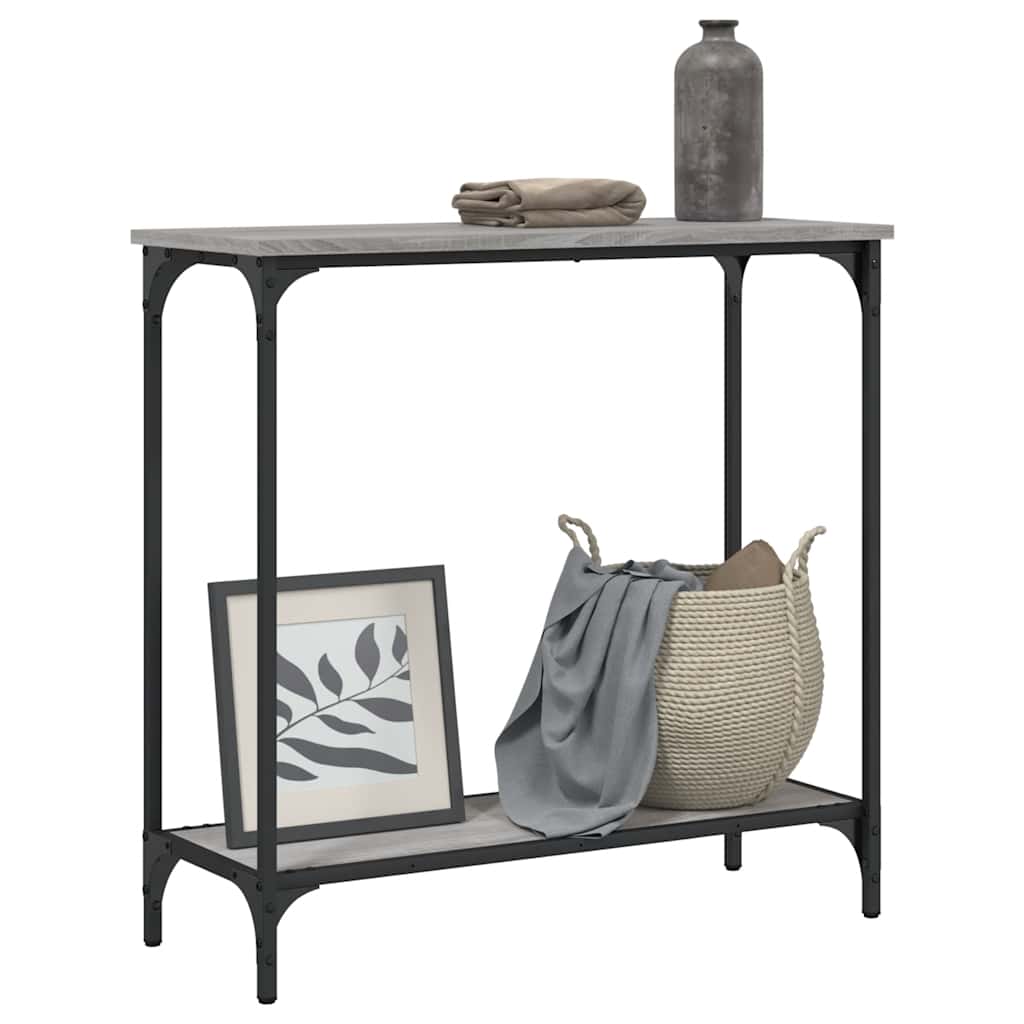 vidaXL Console Table Grey Sonoma 75x30,5x75 cm Engineered Wood