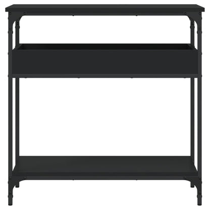 vidaXL Console Table with Shelf Black 75x29x75cm Engineered Wood