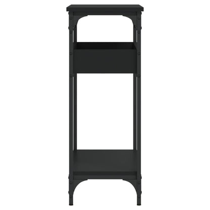 vidaXL Console Table with Shelf Black 75x29x75cm Engineered Wood