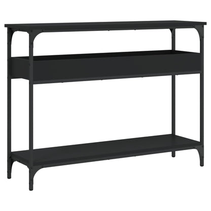 vidaXL Console Table with Shelf Black 100x29x75cm Engineered Wood