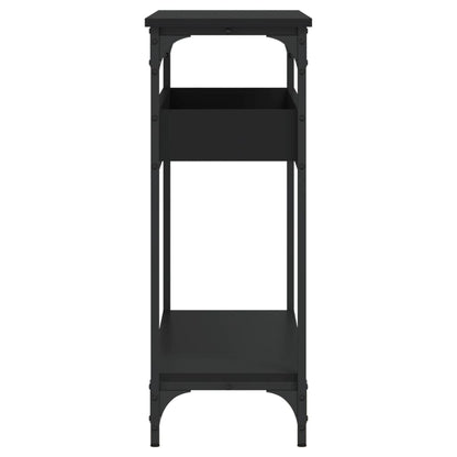 vidaXL Console Table with Shelf Black 100x29x75cm Engineered Wood