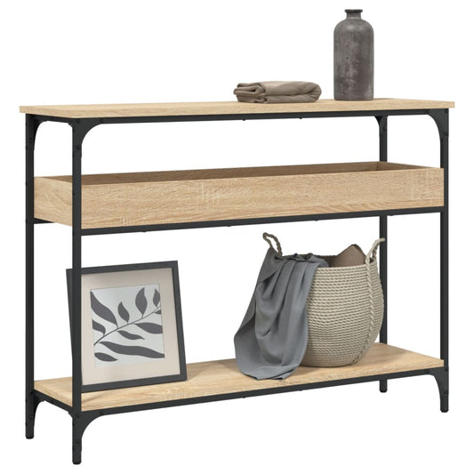 vidaXL Console Table with Shelf Sonoma Oak 100x29x75cm Engineered Wood