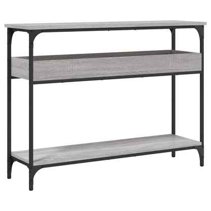 vidaXL Console Table with Shelf Grey Sonoma 100x29x75 cm