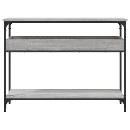 vidaXL Console Table with Shelf Grey Sonoma 100x29x75cm Engineered Wood