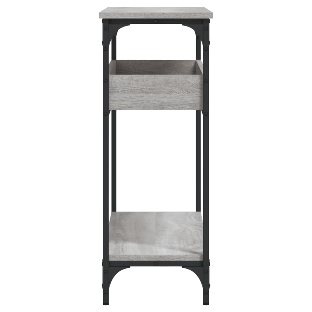 vidaXL Console Table with Shelf Grey Sonoma 100x29x75cm Engineered Wood
