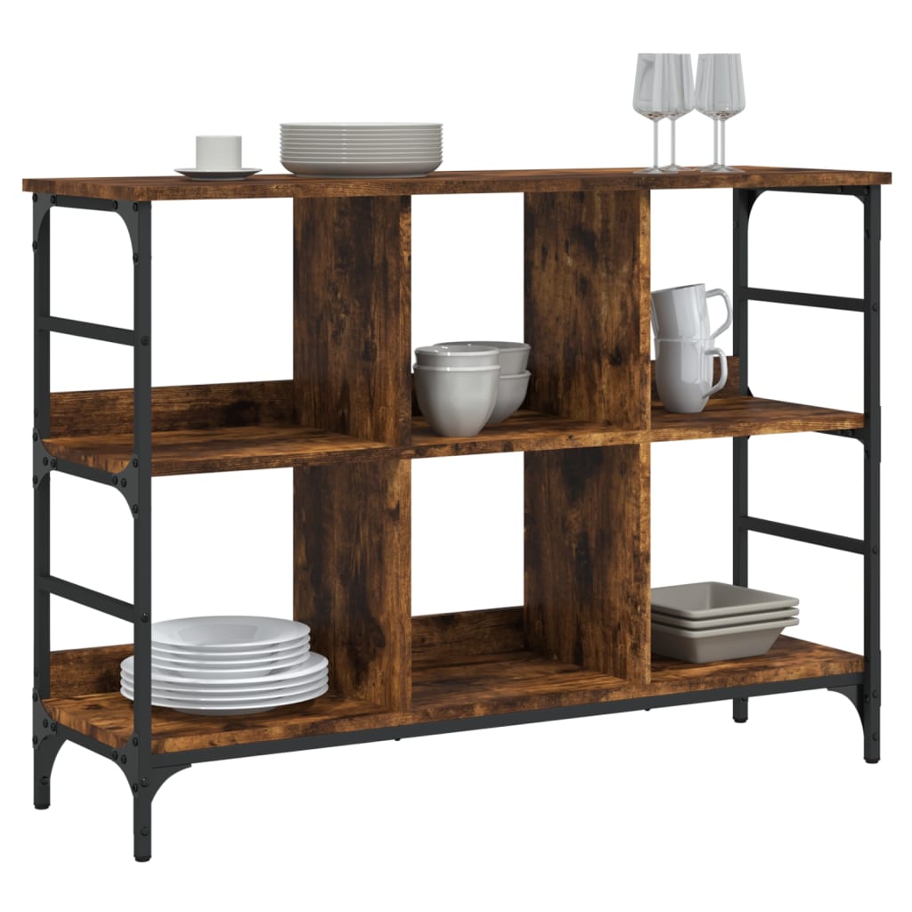 vidaXL Sideboard Smoked Oak 102x32x73.5 cm Engineered Wood