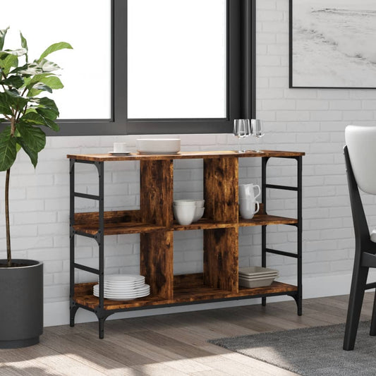 vidaXL Sideboard Smoked Oak 102x32x73.5 cm Engineered Wood