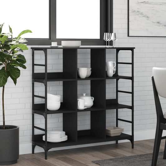 vidaXL Sideboard Black 102x32x103.5 cm Engineered Wood