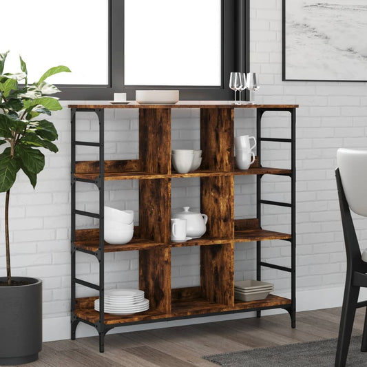 vidaXL Sideboard Smoked Oak 102x32x103.5 cm Engineered Wood