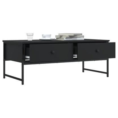 vidaXL Coffee Table Black 101x49x39.5 cm Engineered Wood