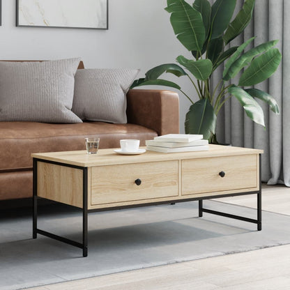 vidaXL Coffee Table Sonoma Oak 101x49x39,5 cm Engineered Wood