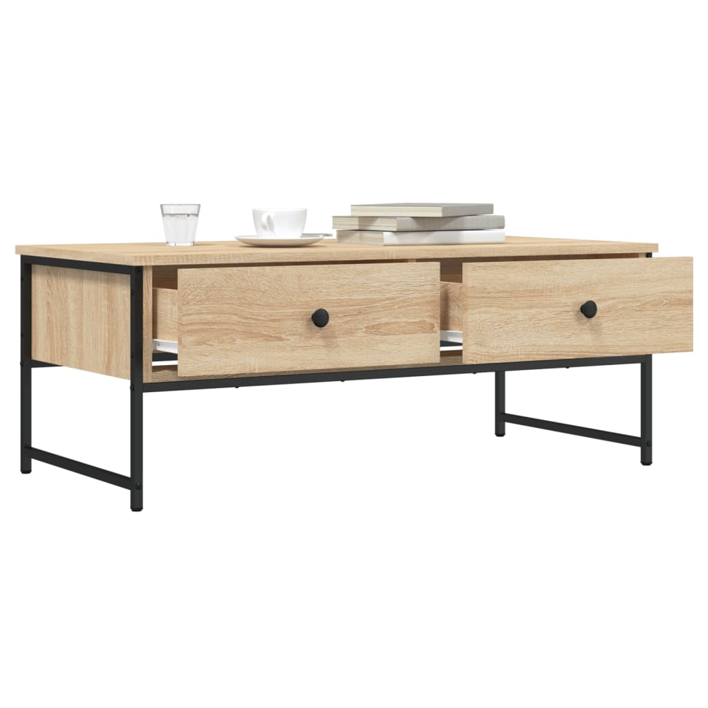 vidaXL Coffee Table Sonoma Oak 101x49x39,5 cm Engineered Wood