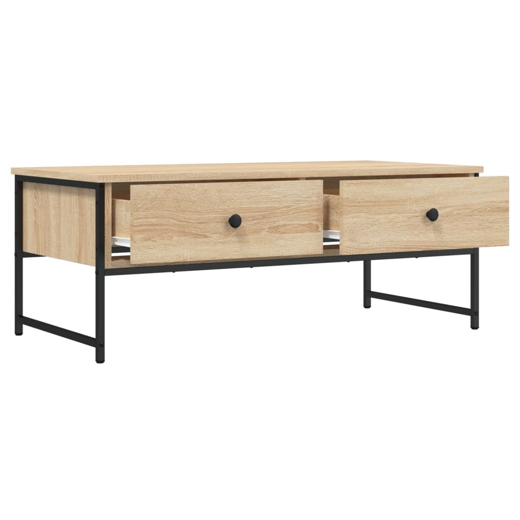 vidaXL Coffee Table Sonoma Oak 101x49x39,5 cm Engineered Wood