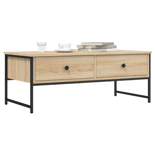 vidaXL Coffee Table Sonoma Oak 101x49x39,5 cm Engineered Wood